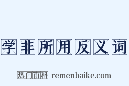 学非所用反义词是什么意思的图片